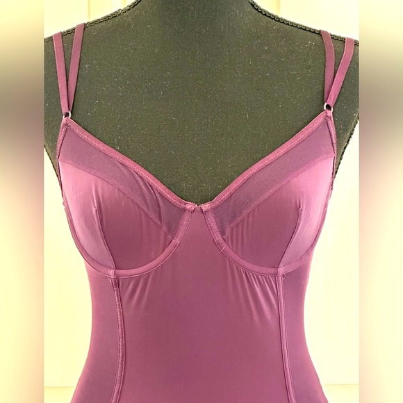 Victoria’s Secret Eggplant Bodysuit with sheer panels along the sides, 34C - Picture 4 of 14